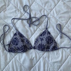 Aerie Swim Top White and Blue size S